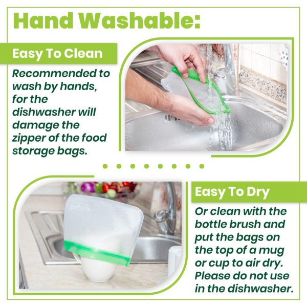 How to wash reusable ziplock bags
