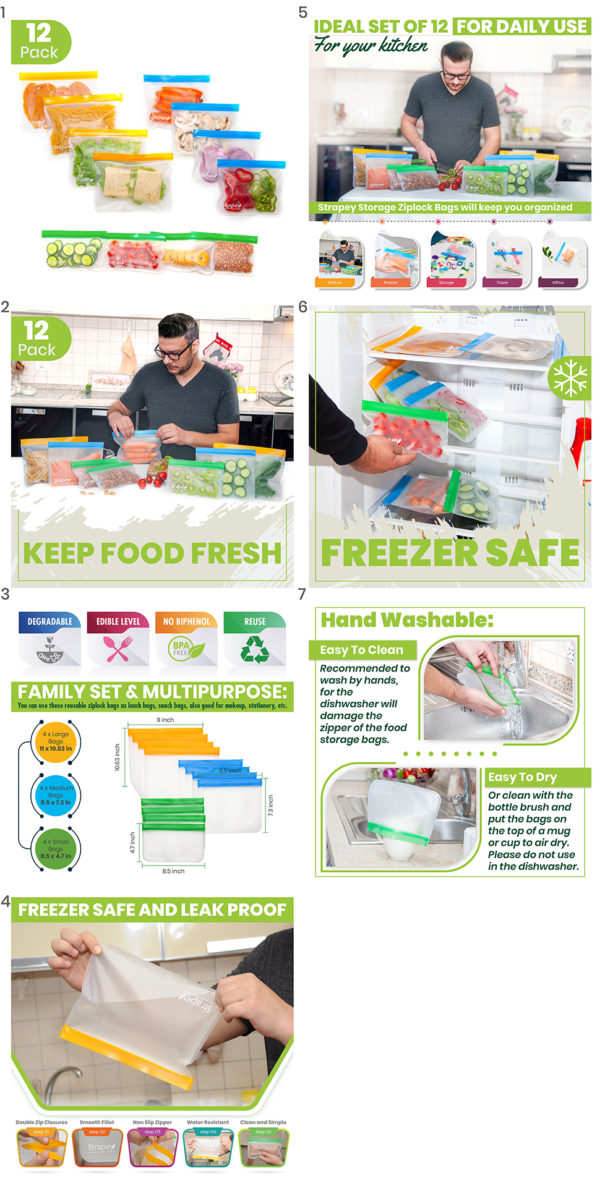 resealable zip lock bags