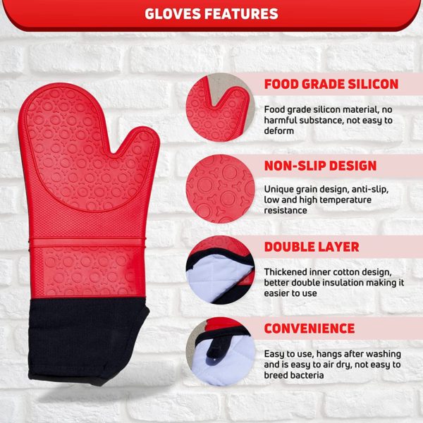heat resistant silicone oven gloves